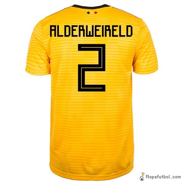 Camiseta Belgica Replica Segunda Ropa Alderweireld 2018 Amarillo